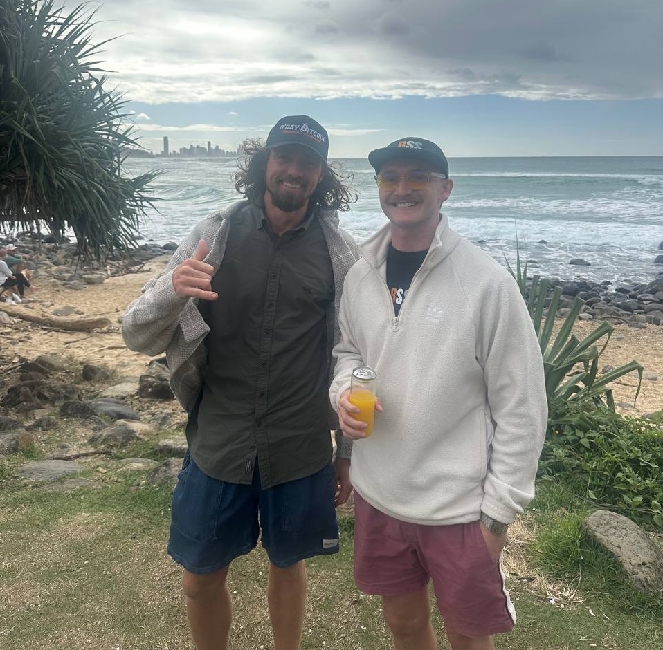 Sean Clark and Fin Creighton together in Bali